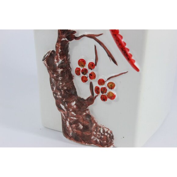 Vintage Haeger USA Bird Vase Relief Pottery Ceramic 10 Inch Mid Century - Picture 7 of 12